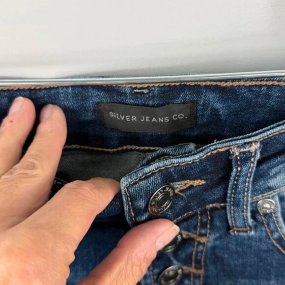 Cute Silver Jeans Size 25 33L Slim Bootcut - Picture 4 of 5